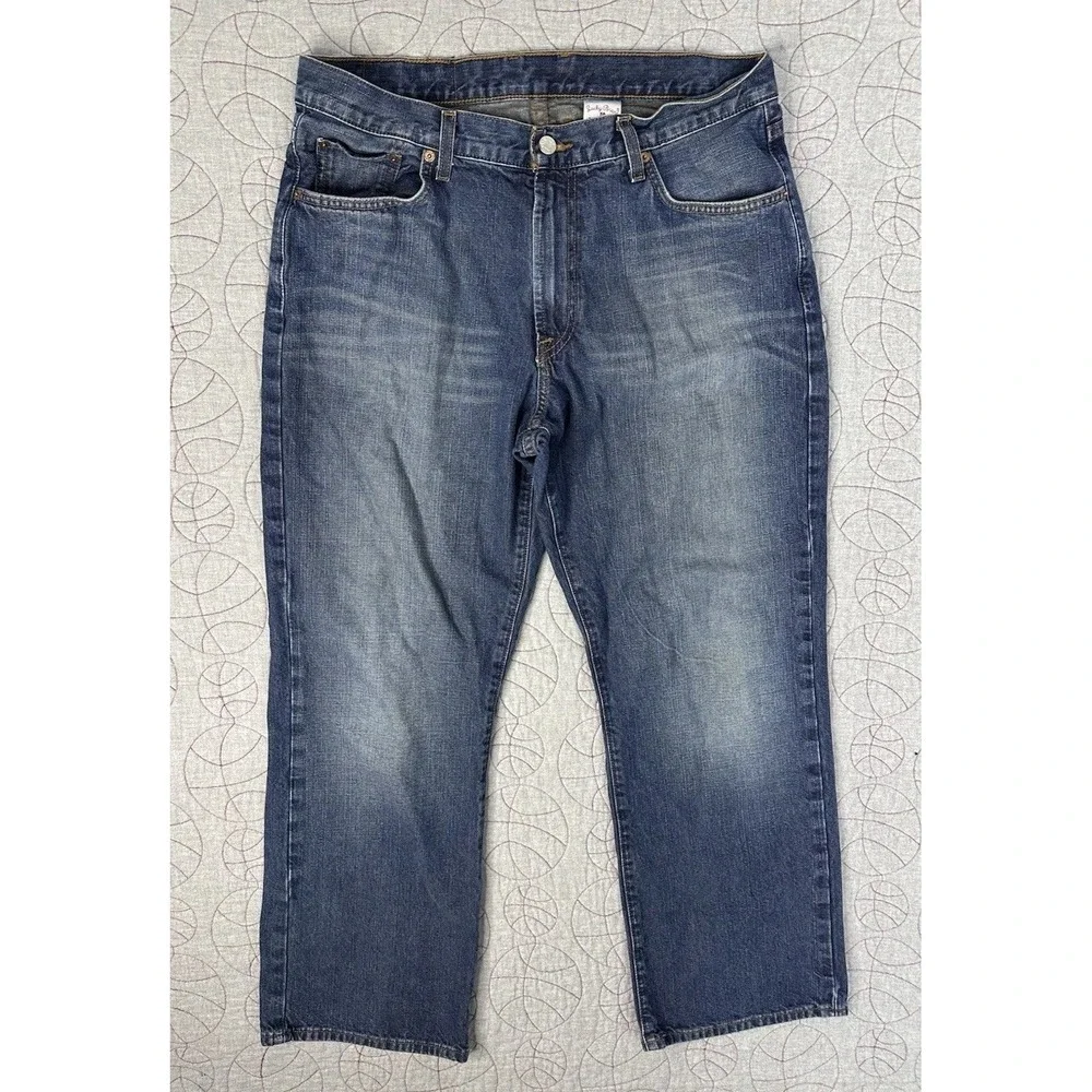 Vintage Lucky Brand Dungarees Jeans Mens‎ 34 Blue Classic Fit Short Length